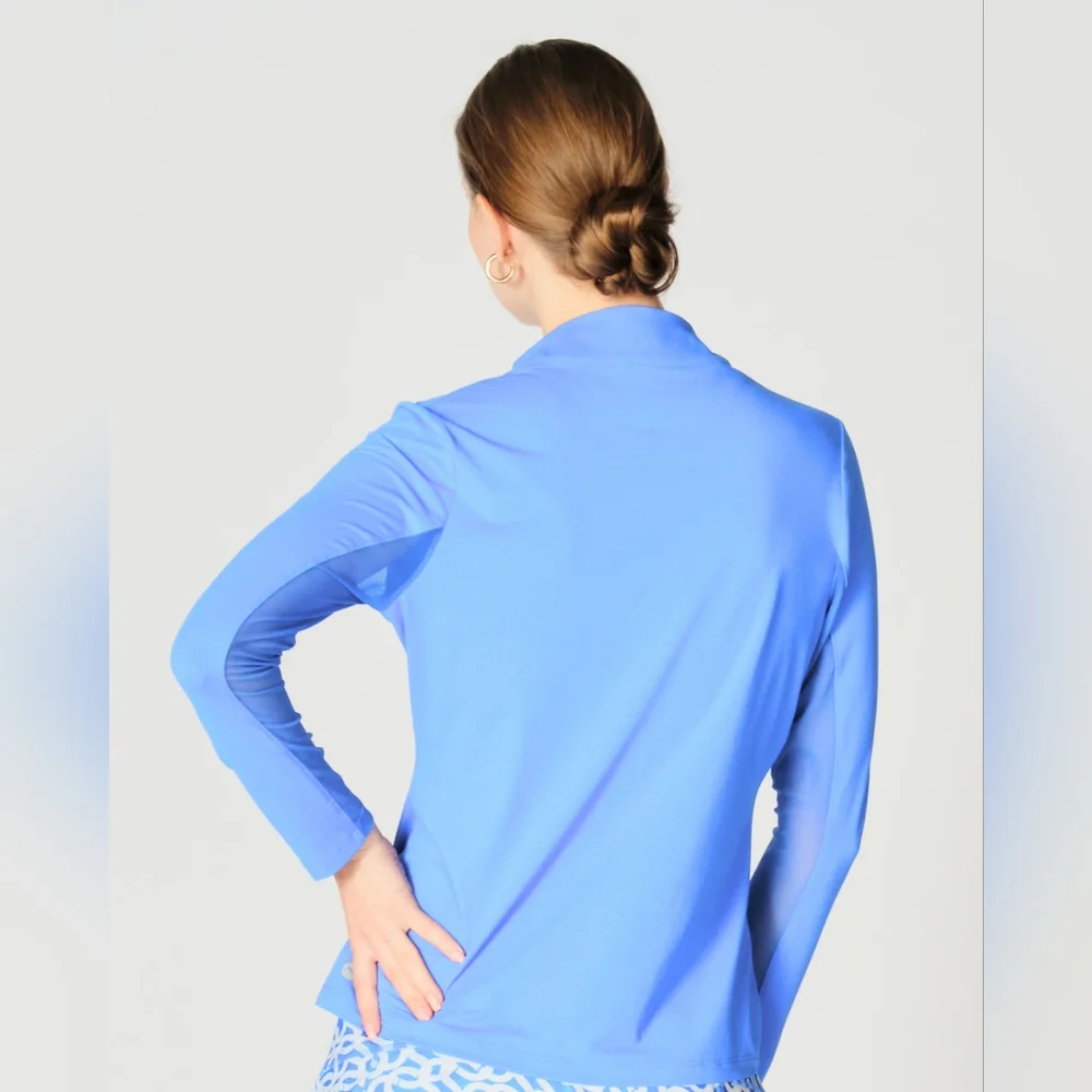 EUC Gottex Kate Mock Neck Half Zip Long Sleeve Top - Picture 7 of 7